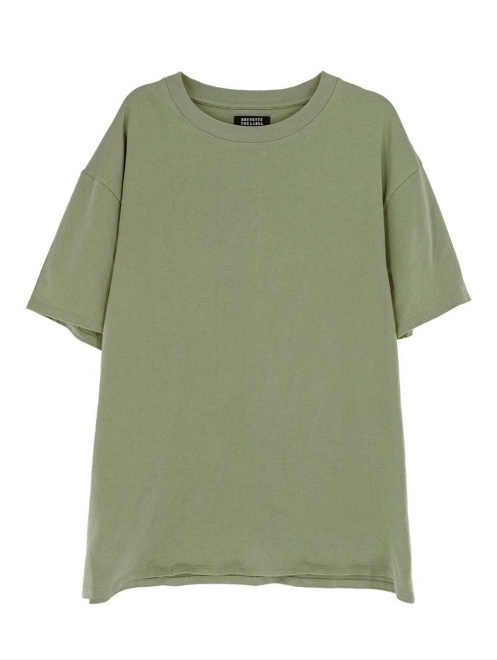Brunette The Label Short Sleeve Tee in Olive